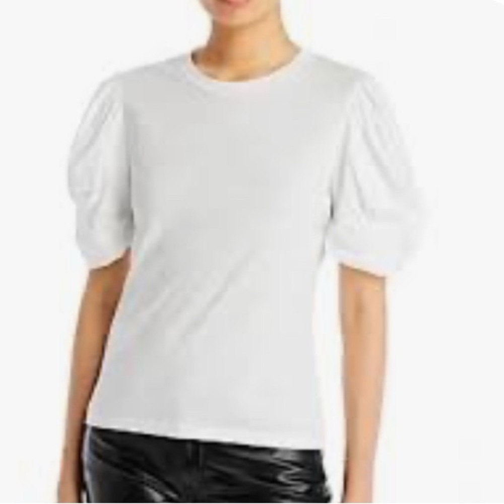 A.L.C. Women’s Kati‎ Twisted-Sleeve Tee White Size XS